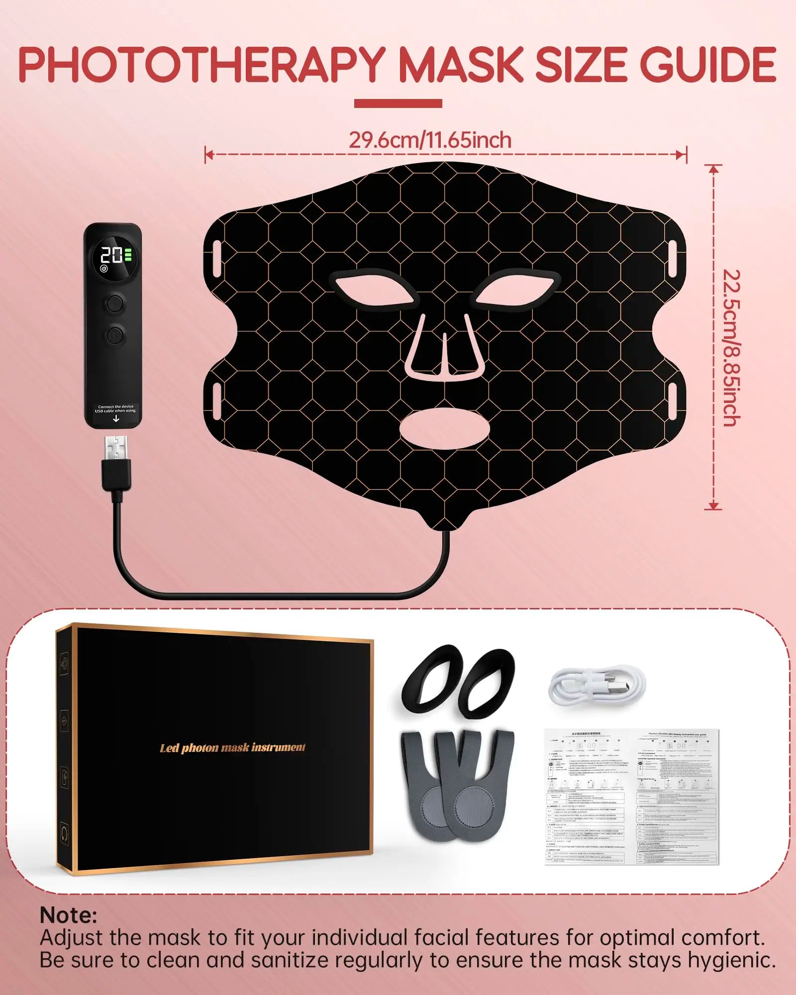 Silicone LED Red Light Face Mask